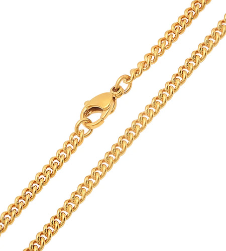 Men'S Stainless Steel Gold-Tone 24" Flat Curb Chain Necklace - Mens Necklace