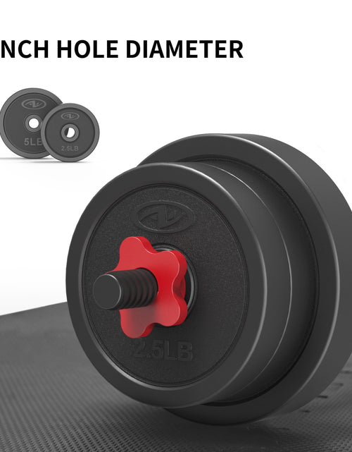 Load image into Gallery viewer, 40LB 5 in 1 Adjustable Dumbbell Set , Fitness Exercises for Home Gym, Black, 1-Inch Holes Fit Standard Sized Bar
