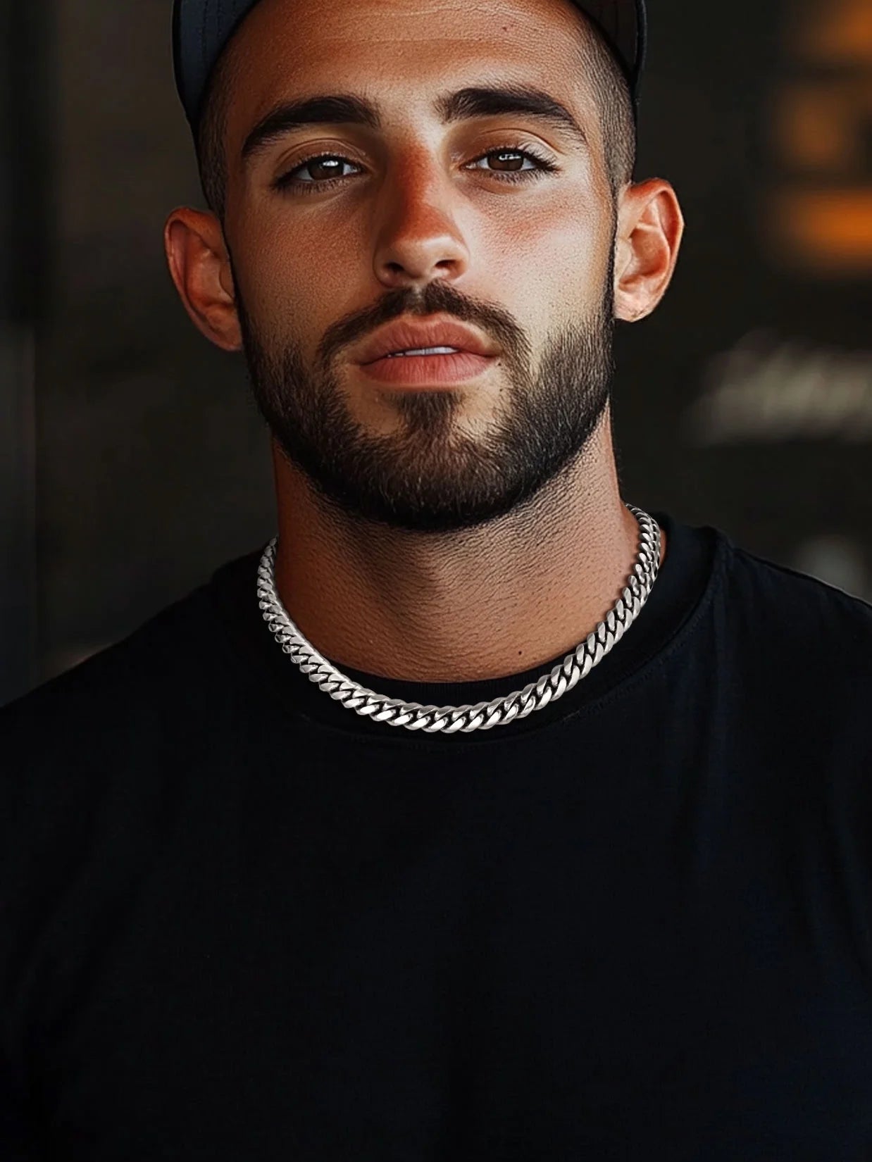 Men Jewelry Hiphop Cuban Chain Stainless Steel Necklace 26Inch 10MM Silver Color Mens Gifts for Dad