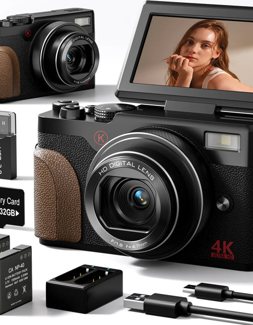 Load image into Gallery viewer, Digital Camera 4K 56MP Cameras for Photography for Youtube with 32GB SD Card
