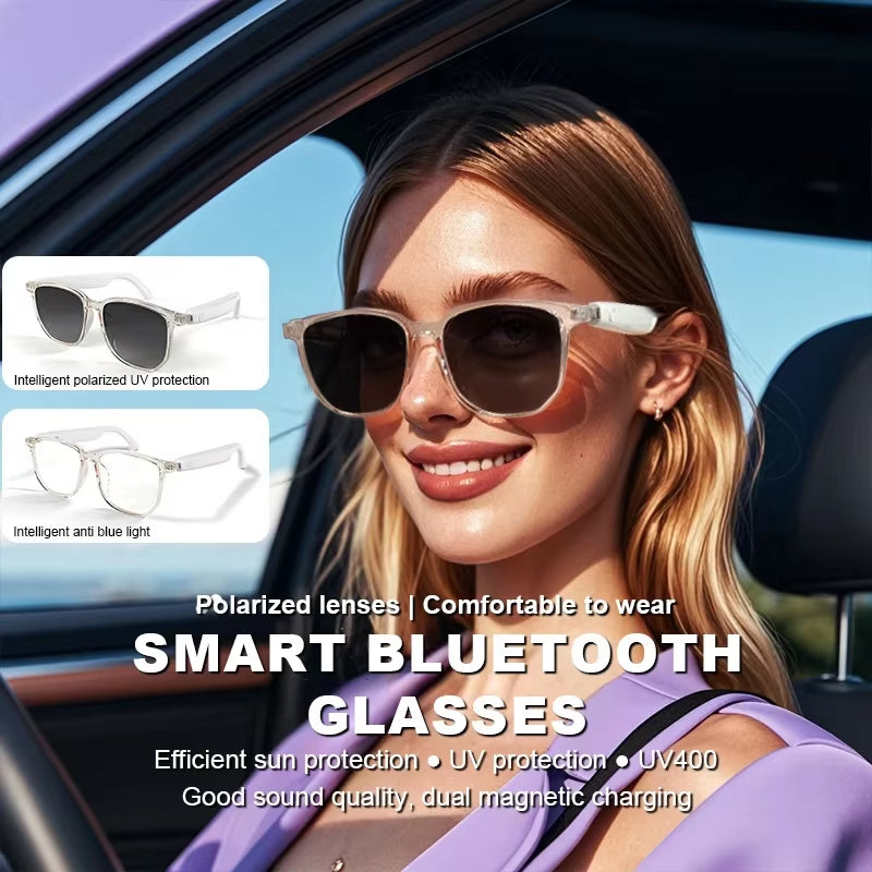 SoundSight Smart Glasses – Bluetooth Sunglasses with Built-In Earphones, UV400 Polarized Lenses & Hands-Free Calling