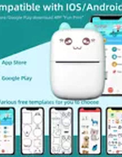 Load image into Gallery viewer, Portable Mini Thermal Printer Pocket Photo Printer Wireless Bluetooth W/ 6 Rolls
