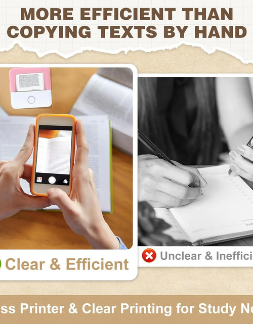 Load image into Gallery viewer, SLOK Thermal Mini Printer, Portable Inkless Bluetooth Sticker Maker with 10 Rolls Paper, Pink
