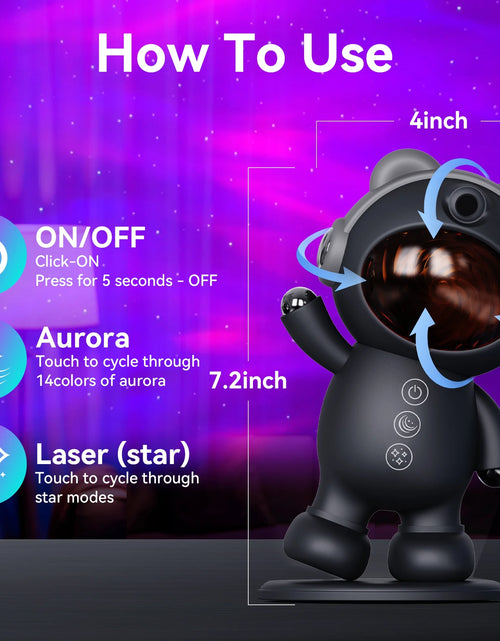 Load image into Gallery viewer, Star Projectors, Galaxy Projector Light for Bedroom ,Timer Remote Ceiling Lamp Night Light for Kids Black
