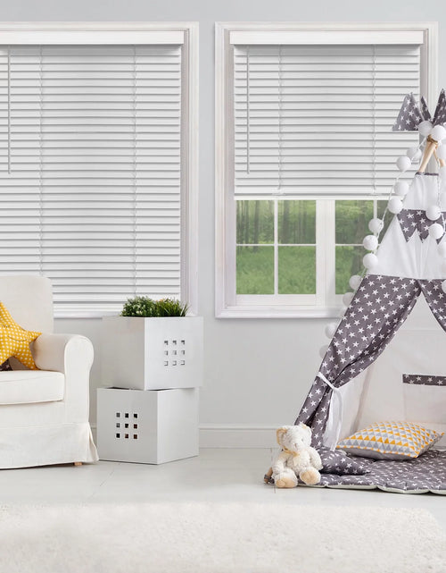 Load image into Gallery viewer, 2&quot; Cordless Faux Wood Blinds, White
