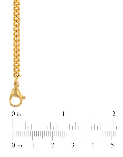 Load image into Gallery viewer, Men&#39;S Stainless Steel Gold-Tone 24&quot; Flat Curb Chain Necklace - Mens Necklace
