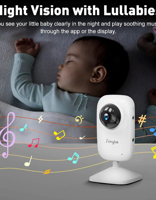 Load image into Gallery viewer, Dual Camera Video Baby Monitor, 2.8&quot; LCD, Wireless, Night Vision, 2-Way Audio, App Access, 1200Ft Range, Feeding Timer, Temperature Sensor, Portable for Home Use
