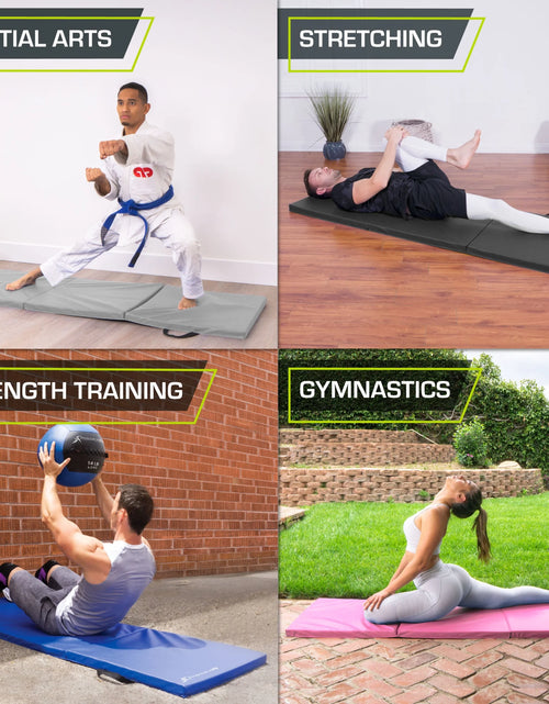 Load image into Gallery viewer, Tri-Fold Folding Gymnastics Mat 6’X2’ for Exercise
