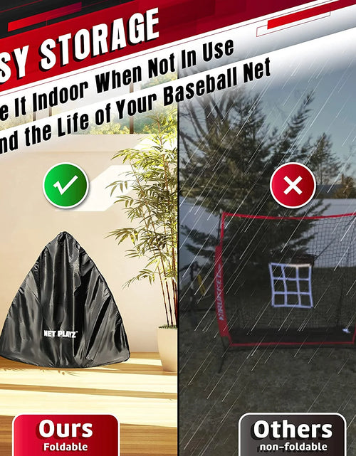 Load image into Gallery viewer, 5&#39; X 5&#39; Baseball &amp; Softball Practice Hitting &amp; Pitching Net Similar to Bow Frame, Great for All Skill Levels
