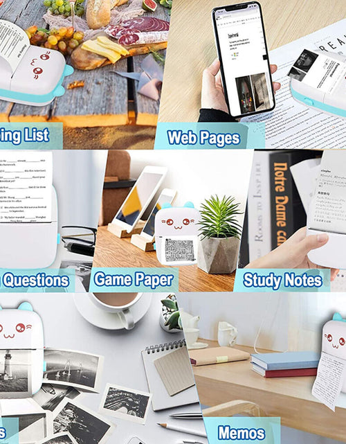 Load image into Gallery viewer, Portable Mini Thermal Printer Pocket Photo Printer Wireless Bluetooth W/ 6 Rolls
