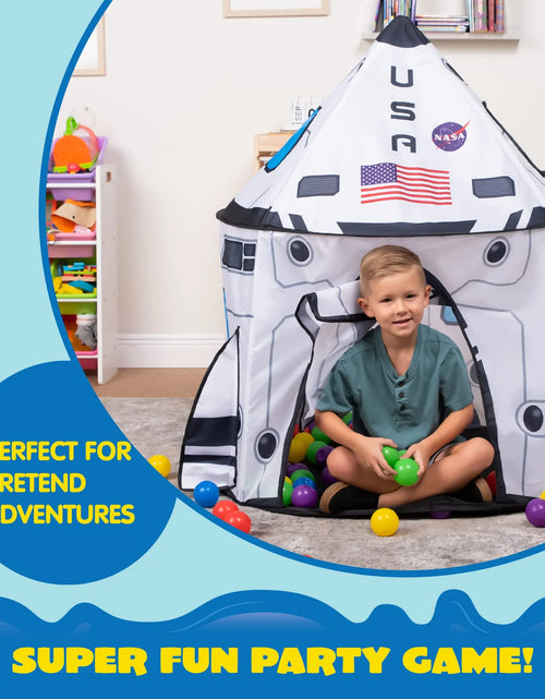 Load image into Gallery viewer, Rocket Ship Play Tent Pop up Play Tent Kids Indoor Outdoor Spaceship Playhouse Tent Set
