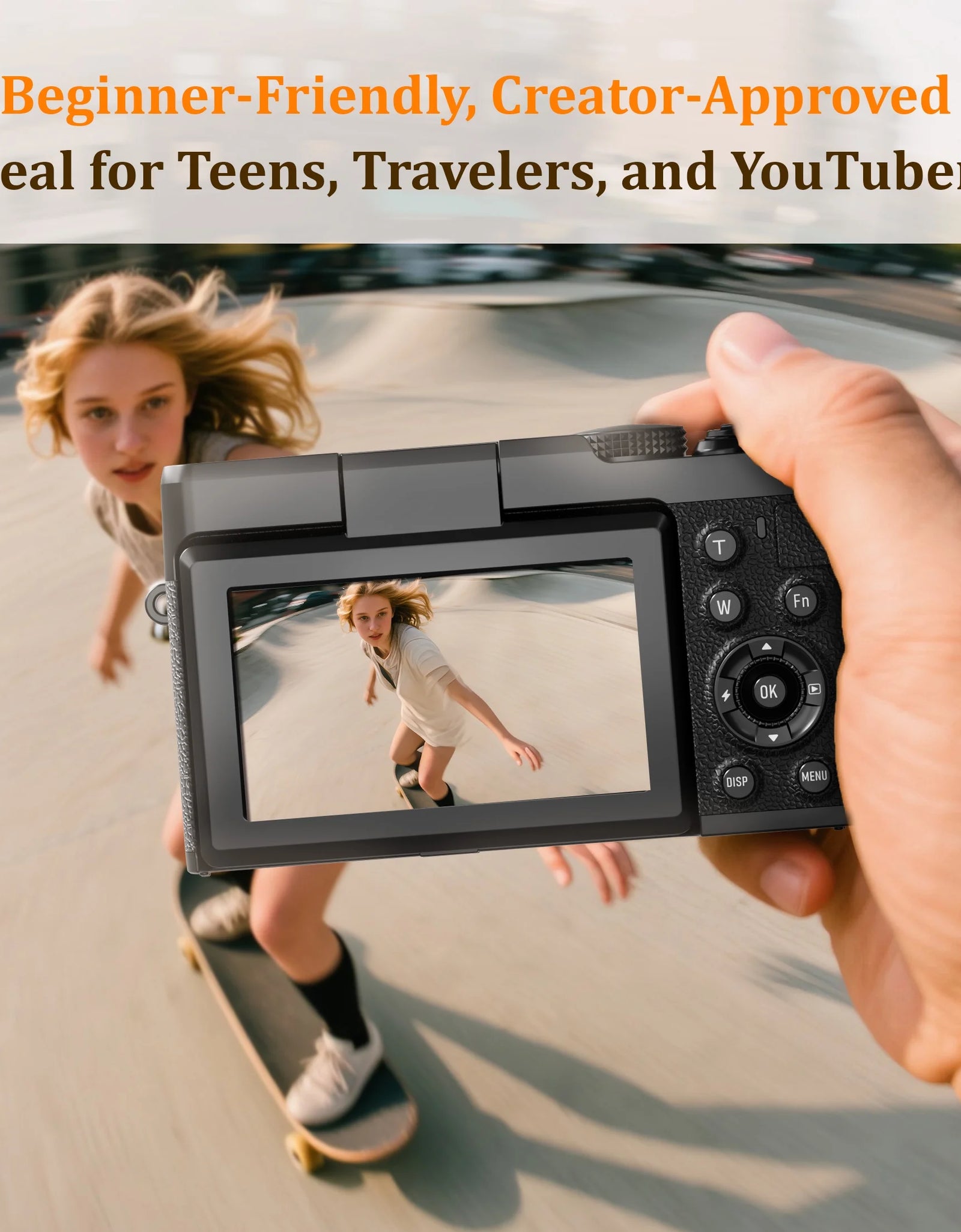 Digital Camera 4K 56MP Cameras for Photography for Youtube with 32GB SD Card