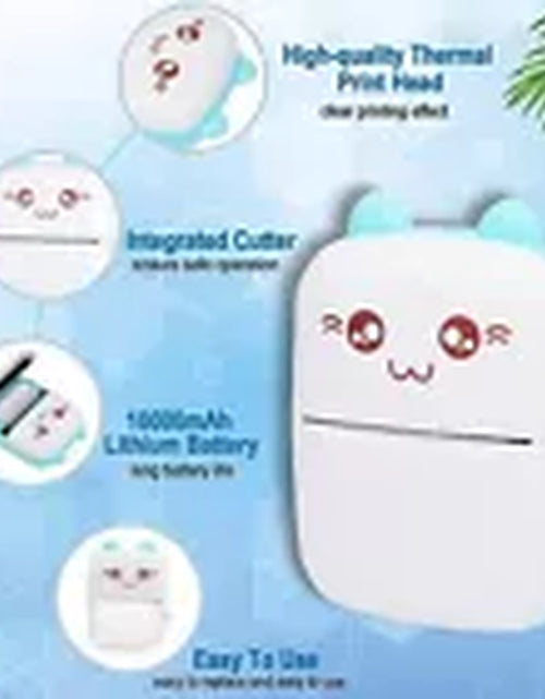 Load image into Gallery viewer, Portable Mini Thermal Printer Pocket Photo Printer Wireless Bluetooth W/ 6 Rolls
