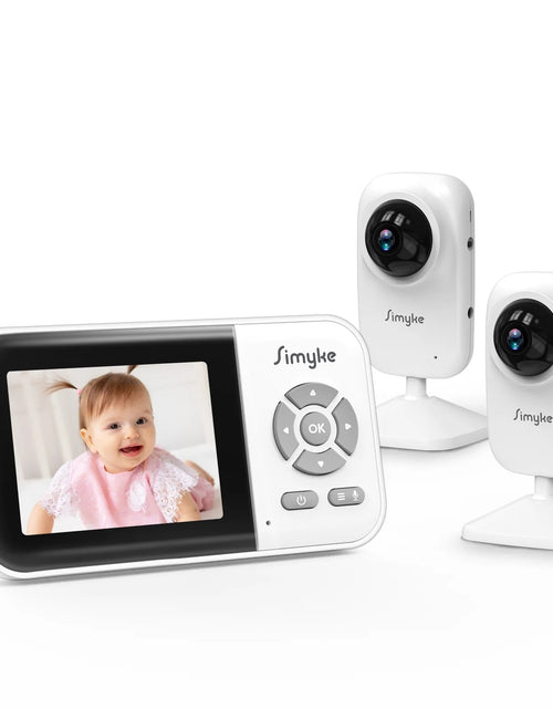 Load image into Gallery viewer, Dual Camera Video Baby Monitor, 2.8&quot; LCD, Wireless, Night Vision, 2-Way Audio, App Access, 1200Ft Range, Feeding Timer, Temperature Sensor, Portable for Home Use
