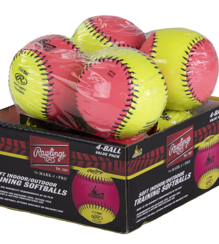 Official League Recreational Use Fastpitch Softballs, 10 Inch, 4 Count