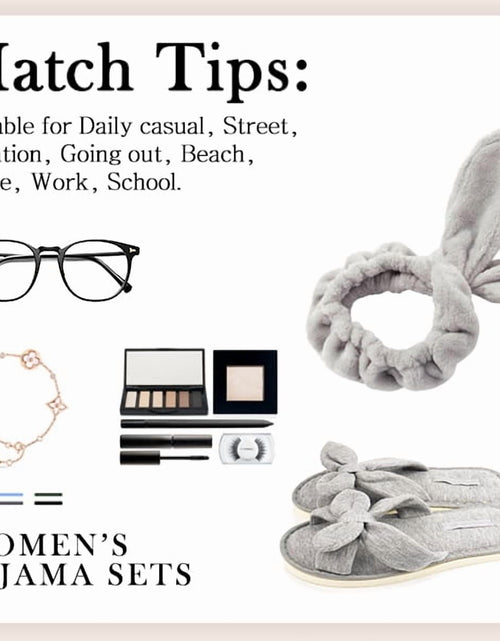 Load image into Gallery viewer, Womens Pajamas Sets Long Sleeve Top and Pant with Pockets Lounge Wear Set Oufits
