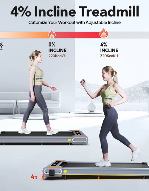 Load image into Gallery viewer, Walking Pad with Incline under Desk Treadmill 2.5HP Electric Treadmill Walking Jogging Machine for Home Office with Remote Control 265Lbs
