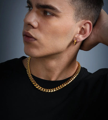 Men'S Stainless Steel Chain Rapper Necklace 4.8Mm 14 Inch Costume Hip Hop Jewelry Mens Gifts