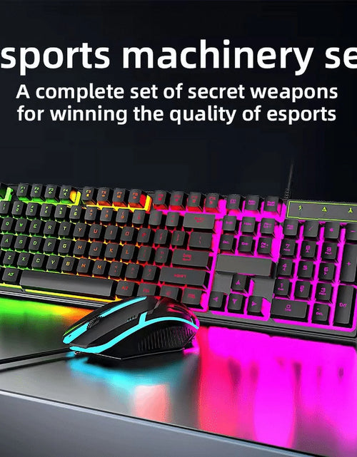 Load image into Gallery viewer, Wired Gaming Keyboard with RGB Backlight, Black
