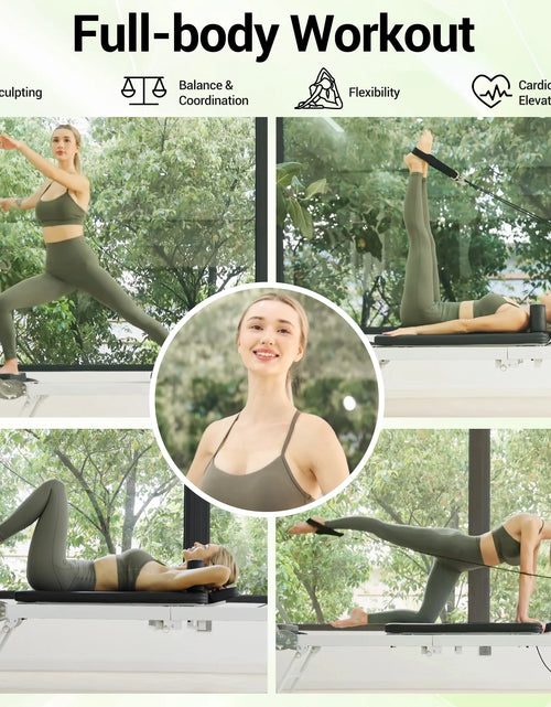 Load image into Gallery viewer, Foldable Pilates Equipment for Home Workouts,Balanced Body Pilates Reformer Machine for Home and Gym, Pilates Exercise Equipment with Jump Board, Additional 4 Springs
