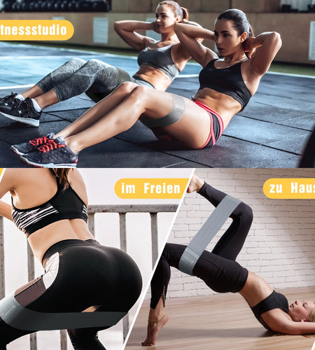 Resistance Bands for Legs and Butt Exercise Bands - Non Slip Elastic Booty Bands, 3 Levels Workout Bands Women Sports Fitness Band for Squat Glute Hip Training