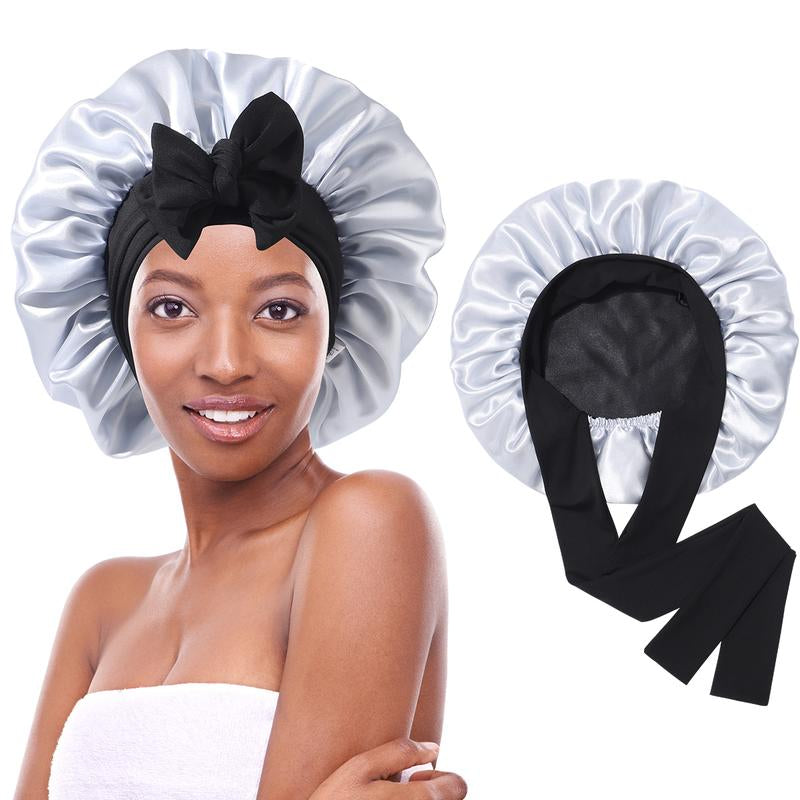 Silk-Like Satin Double-Layer Hair Cap