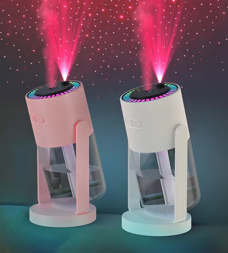 MistGlow 280ML Air Humidifier – Desktop Humidifier with Projector, Adjustable Light & Auto Off for Home & Office