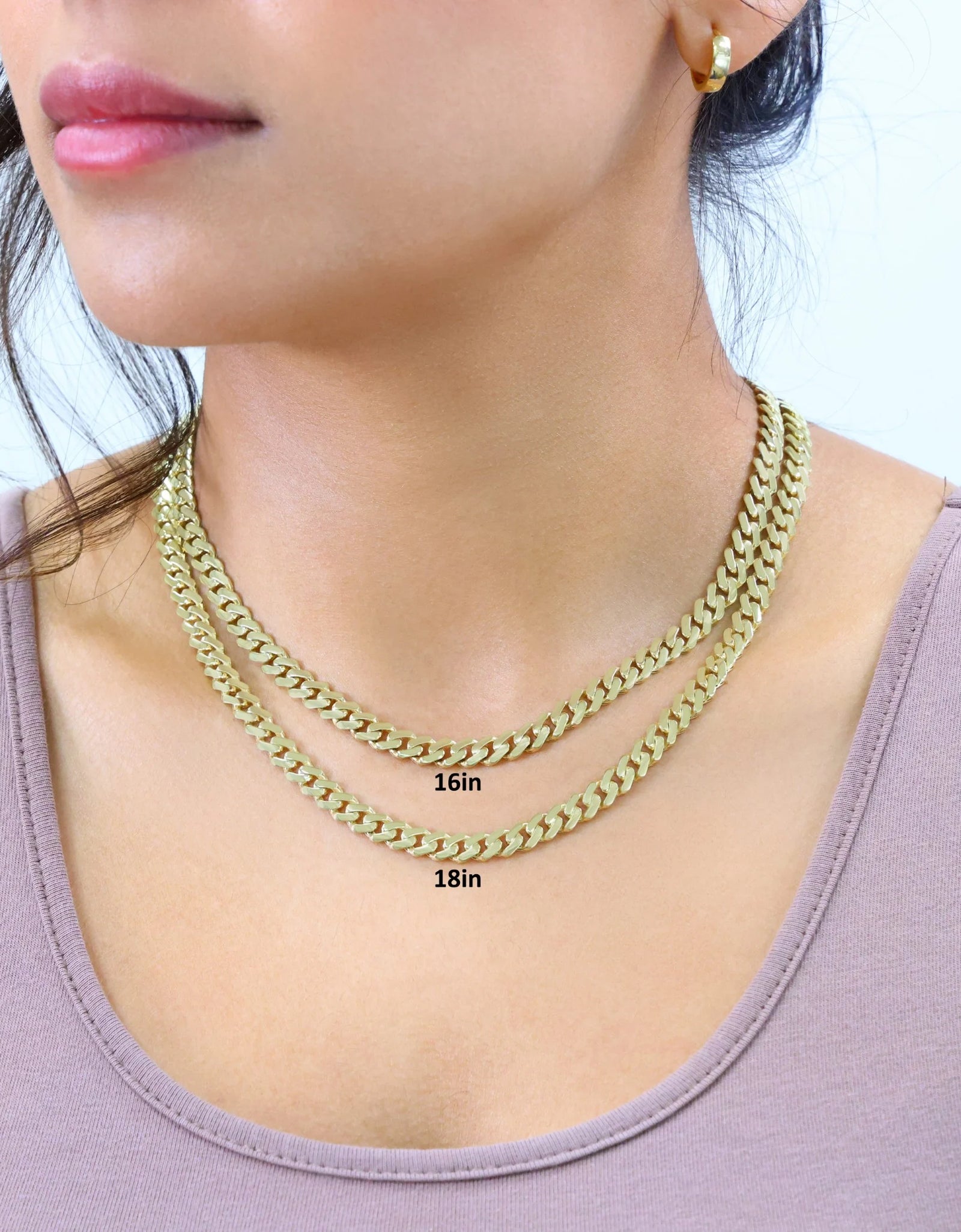 14K Real Yellow Gold Royal Monaco 6Mm Miami Cuban Link Necklace (16"-30") Italian Jewelry for Men & Women