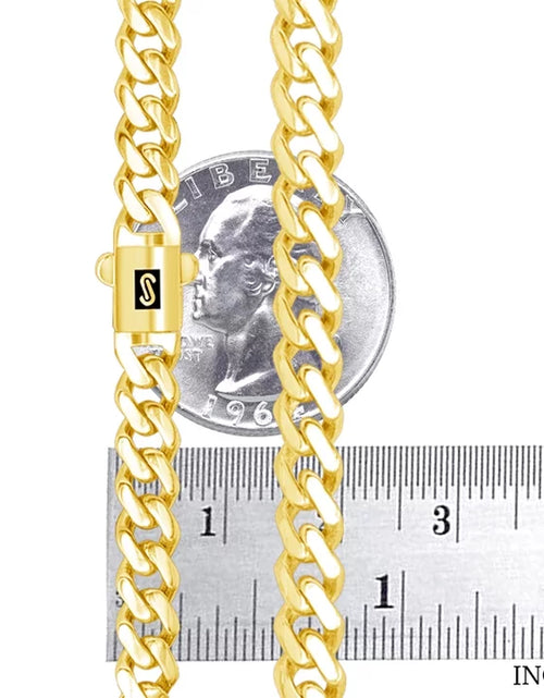 Load image into Gallery viewer, 14K Real Yellow Gold Royal Monaco 6Mm Miami Cuban Link Necklace (16&quot;-30&quot;) Italian Jewelry for Men &amp; Women
