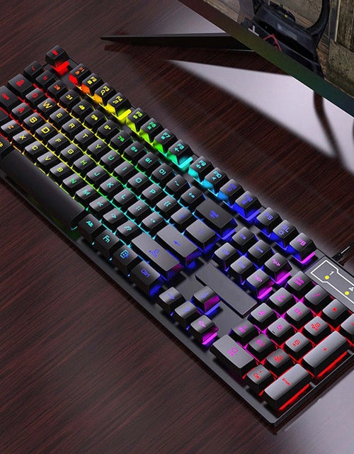 Load image into Gallery viewer, Keyboard and Mouse Set Combo, Wired RGB Backlit Computer Keyboard with USB RGB Gaming Mouse Design for Windows PC Laptop Desktop Notebook-Fv-Q305S

