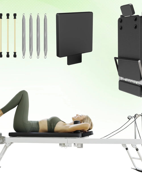 Load image into Gallery viewer, Foldable Pilates Equipment for Home Workouts,Balanced Body Pilates Reformer Machine for Home and Gym, Pilates Exercise Equipment with Jump Board, Additional 4 Springs
