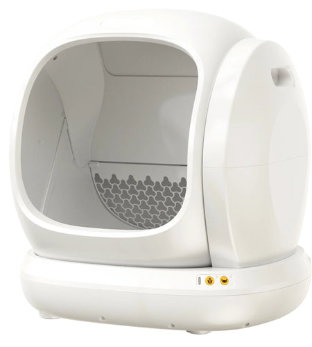 75L Smart Automatic Self-Cleaning Cat Litter Box, APP Control/Integrated Safety Protection,White