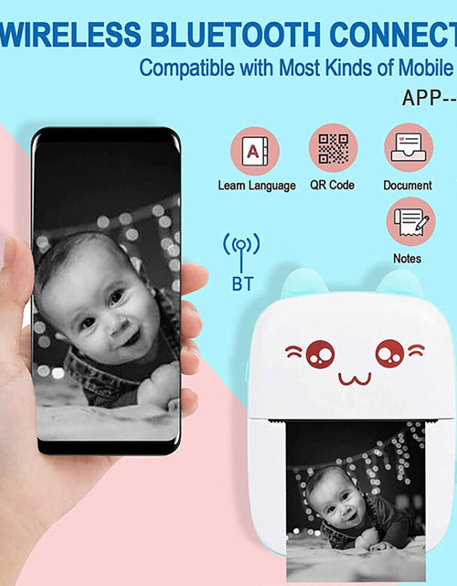 Load image into Gallery viewer, Portable Mini Thermal Printer Pocket Photo Printer Wireless Bluetooth W/ 6 Rolls
