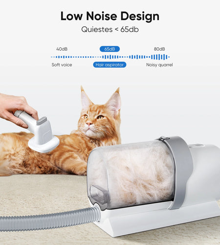 Dog Grooming Kit, 2.5L Pet Hair Grooming Vacuum, 5-In-1 Electric Clippers Cleaning Sets for Dog/Cat/Other Animals