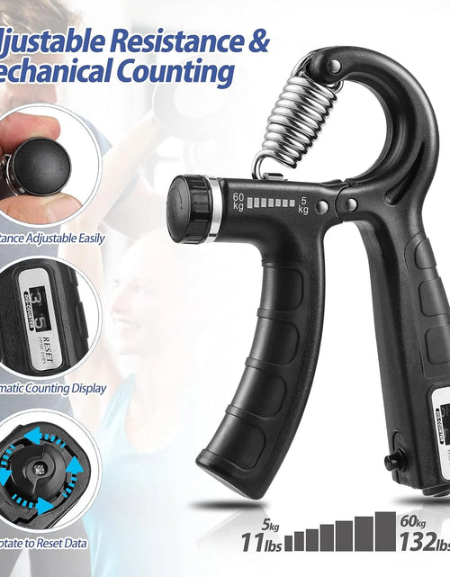 Load image into Gallery viewer, Grip Strengthener Forearm Strengthener Hand Grips Strengthener Kit - 5 Pack Adjustable Resistance
