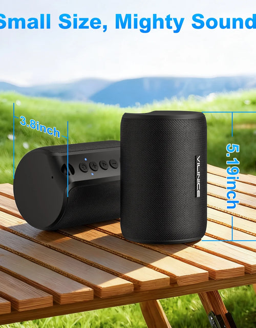 Load image into Gallery viewer, Portable Bluetooth Speaker, IPX7 Waterproof Wireless Speaker, Stocking Stuffers, Bluetooth 5.0, TWS Mini Speaker for Home/Party/Outdoor/Travel/Gifts, Black

