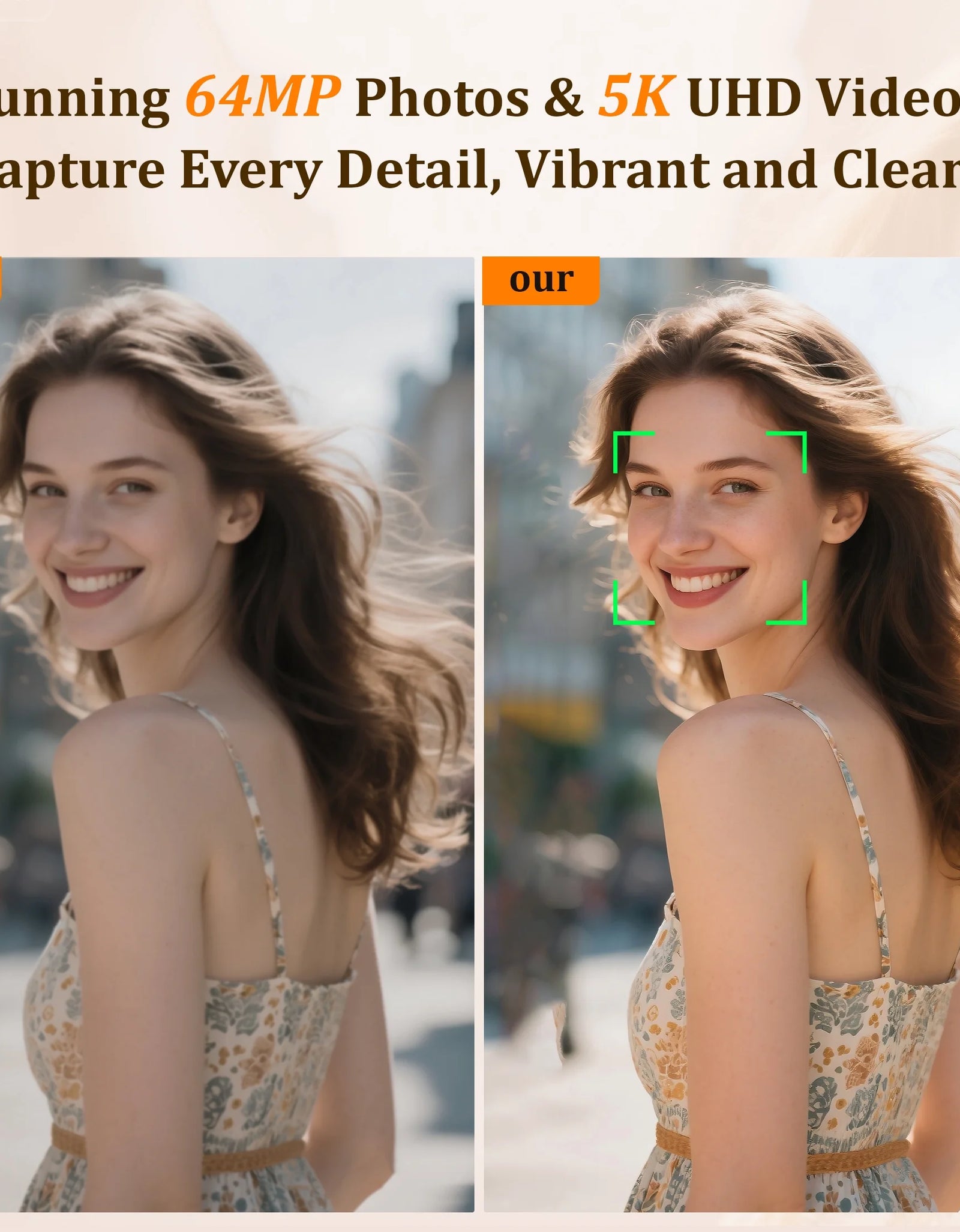 Digital Camera 4K 56MP Cameras for Photography for Youtube with 32GB SD Card