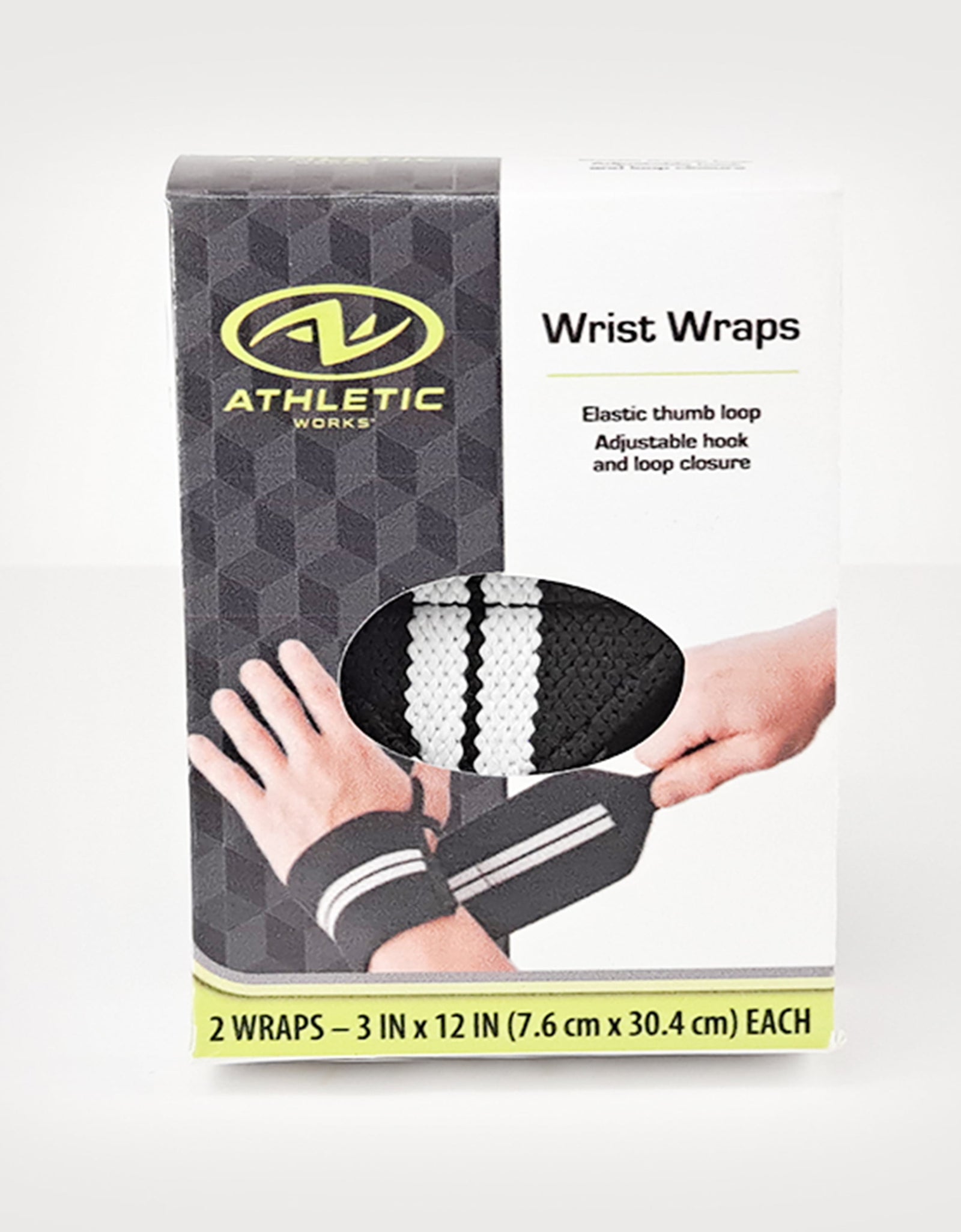 Fitness Weight Lifting Wrist Wraps with Thumb Loops, Pair
