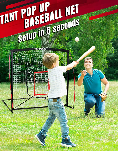 Load image into Gallery viewer, 5&#39; X 5&#39; Baseball &amp; Softball Practice Hitting &amp; Pitching Net Similar to Bow Frame, Great for All Skill Levels
