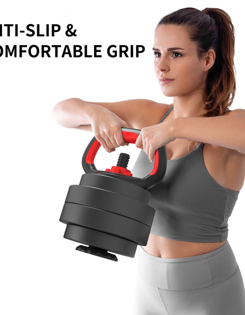 Load image into Gallery viewer, 40LB 5 in 1 Adjustable Dumbbell Set , Fitness Exercises for Home Gym, Black, 1-Inch Holes Fit Standard Sized Bar
