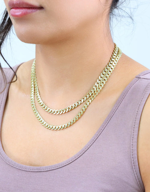 Load image into Gallery viewer, 14K Real Yellow Gold Royal Monaco 6Mm Miami Cuban Link Necklace (16&quot;-30&quot;) Italian Jewelry for Men &amp; Women
