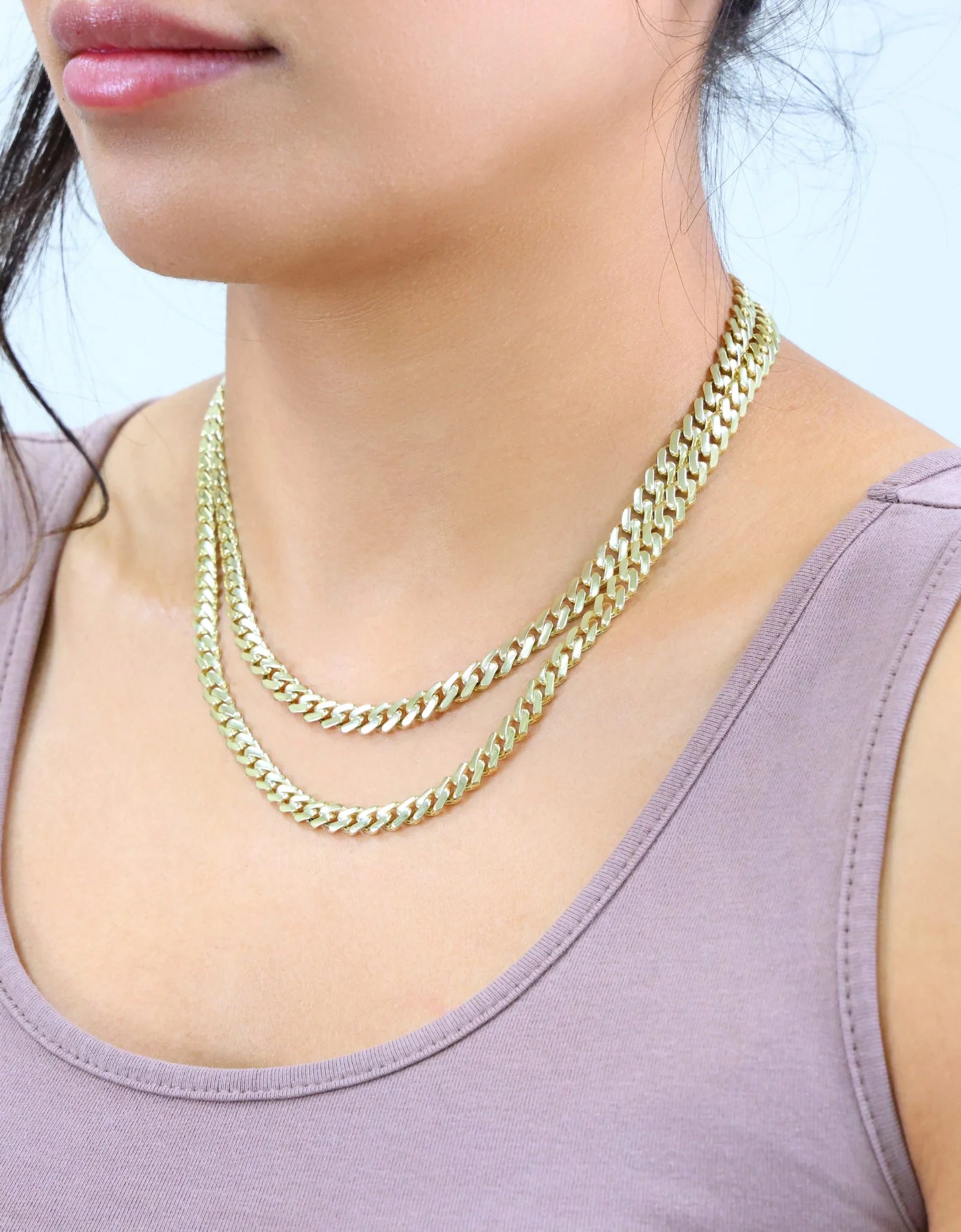 14K Real Yellow Gold Royal Monaco 6Mm Miami Cuban Link Necklace (16"-30") Italian Jewelry for Men & Women