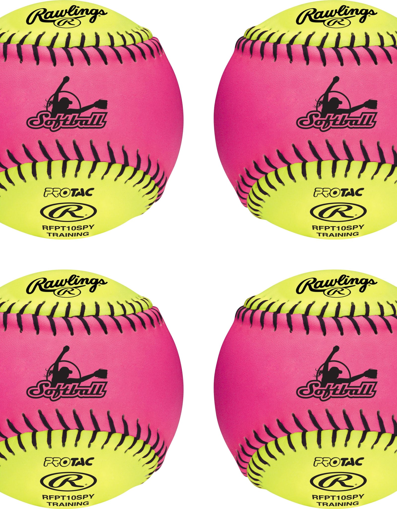 Official League Recreational Use Fastpitch Softballs, 10 Inch, 4 Count