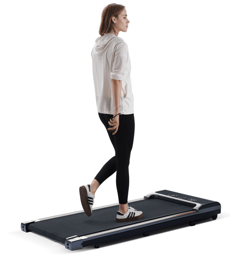 Walking Pad under Desk Treadmill with Remote Control Lightweight 2 in 1 Exercise Treadmill 0.6 to 3.8 Speed Range for Home Office Workout