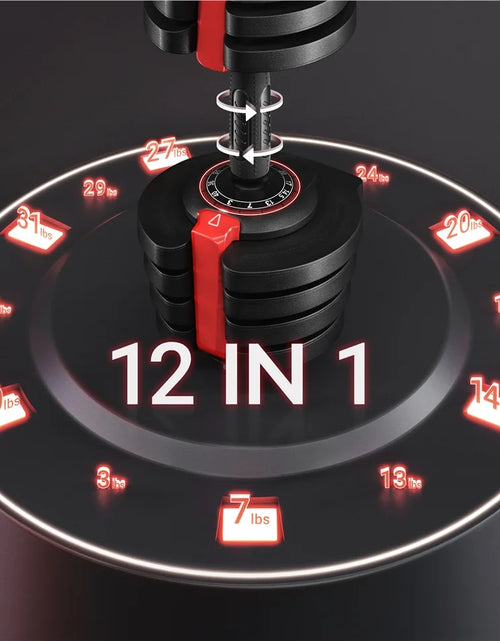 Load image into Gallery viewer, 40Lb Adjustable Dumbbell Set with Anti-Slip Handle and Tray, Black
