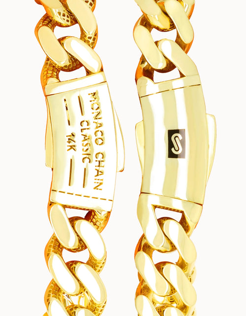 Load image into Gallery viewer, 14K Real Yellow Gold Royal Monaco 6Mm Miami Cuban Link Necklace (16&quot;-30&quot;) Italian Jewelry for Men &amp; Women
