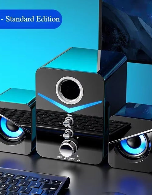 Load image into Gallery viewer, SADA Computer Speaker Home Desktop Computer Laptop Universal Small Speaker Wired Desktop Subwoofer Speaker
