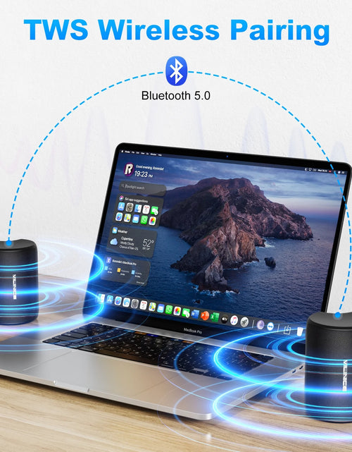 Load image into Gallery viewer, Portable Bluetooth Speaker, IPX7 Waterproof Wireless Speaker, Stocking Stuffers, Bluetooth 5.0, TWS Mini Speaker for Home/Party/Outdoor/Travel/Gifts, Black
