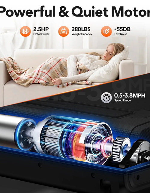 Load image into Gallery viewer, Walking Pad with Incline under Desk Treadmill 2.5HP Electric Treadmill Walking Jogging Machine for Home Office with Remote Control 265Lbs
