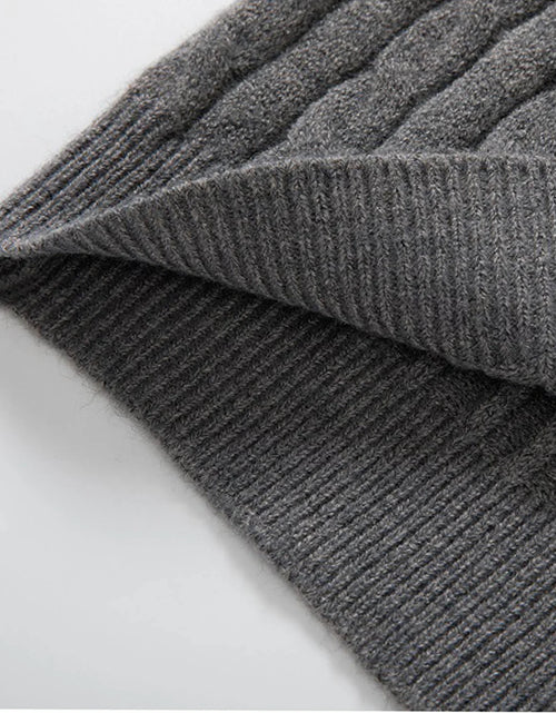 Load image into Gallery viewer, Sweaters for Men Cable Knit Crew Neck Top Long Sleeve Dressy Casual Fall and Winter Quarter Zip Pullover Sweater
